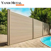 Wasserdichte Aluminium-WPC-Zaunpaneele. Schwarze WPC-Gartenzaunpaneele für den Außenbereich. Holz-Aluminium-WPC-Garten-Verbundzaunpfosten