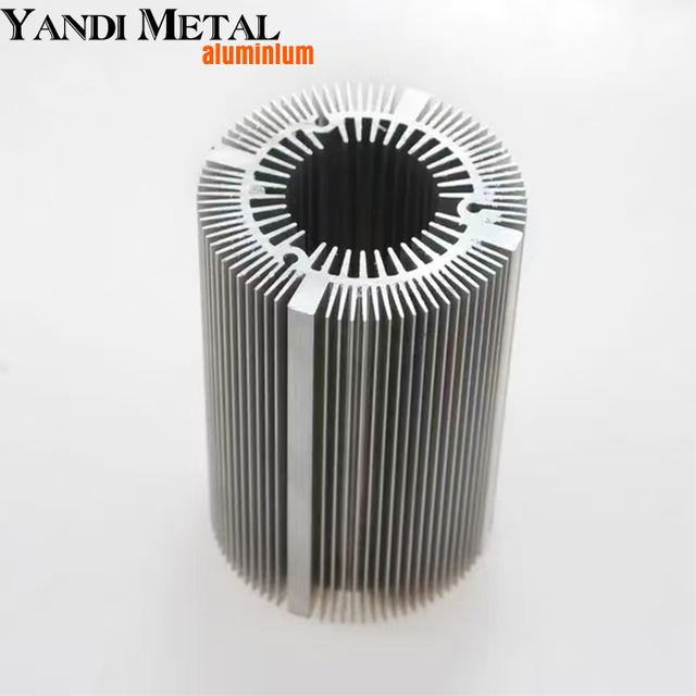 Schwarz eloxierter Sonnenblumen-/Radial-Kühlkörper aus extrudiertem Aluminium, runder Aluminium-Kühlkörper