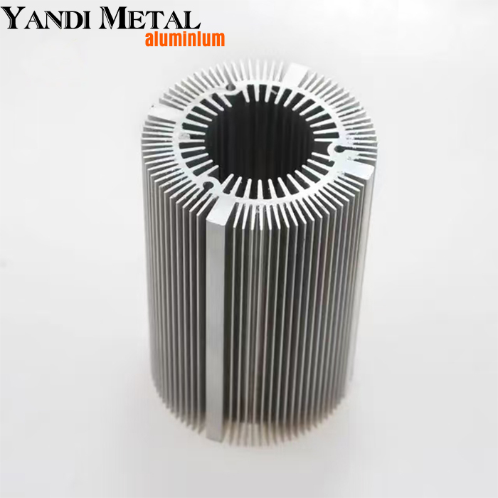 Schwarz eloxierter Sonnenblumen-/Radial-Kühlkörper aus extrudiertem Aluminium, runder Aluminium-Kühlkörper