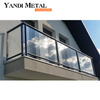 Modernes Design, Außenbalkontreppe, Aluminium-Zaun-Handlauf, Geländer, Metall-Aluminium-Glas-Geländer