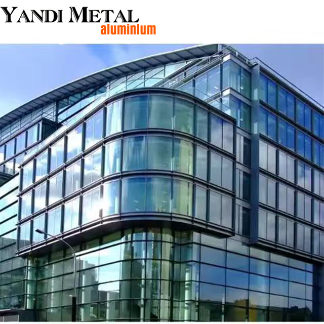 Doppelt verglaste, rahmenlose Aluminium-Glasfassadenfassadenplatte, Außenwand, Vorhangfassade