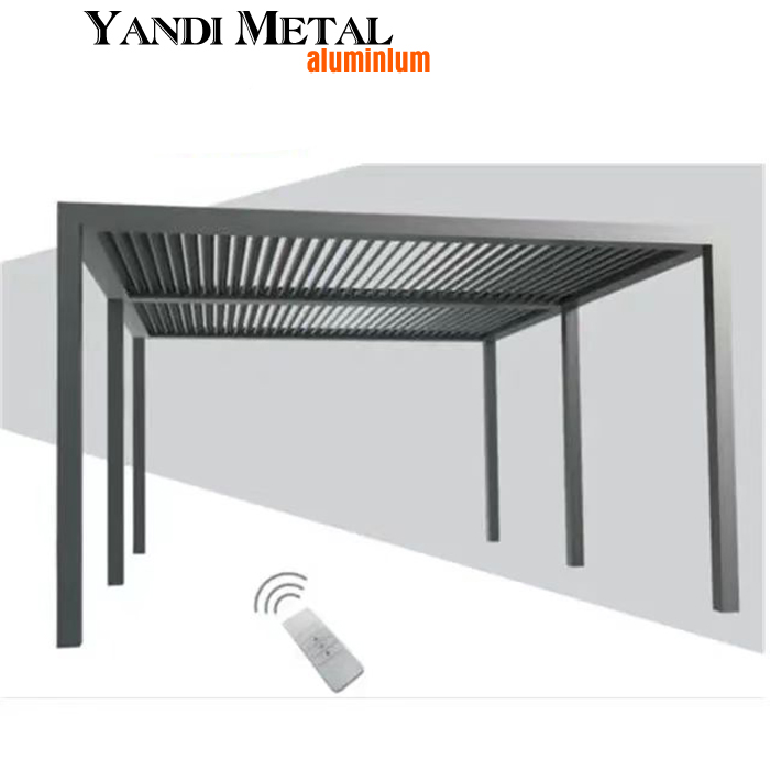 Modernes Design Bioklimatisches System für den Außenbereich Lamellenpergola aus Aluminium Metallpergola in Sondergröße