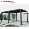 Hochwertiger elektrischer Dachpavillon. Markise für den Innenhof. Wasserdichte doppelte elektrische Aluminium-Lamellen-Pergola