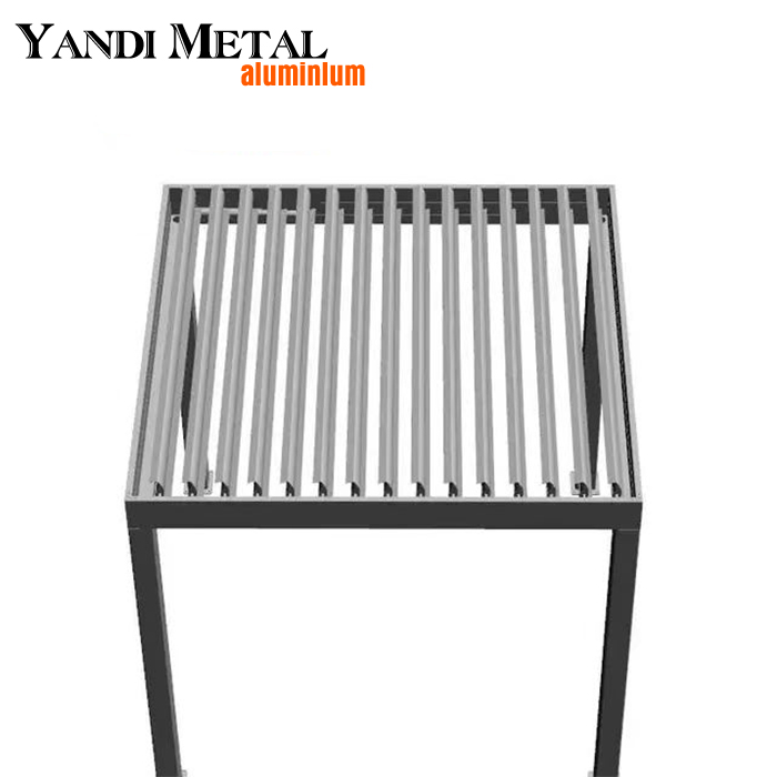 Luxuriöse Pergola für den Außenbereich, wasserdichte Metall-Pergola mit elektrischen Lamellen, Aluminium-Pergola, maßgeschneiderte 3 x 3, 6 x 3 Pergola