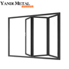 Neu gestaltete Aluminiumtür, faltbarer Aluminiumrahmen, moderne Innenglas-Doppelfalttür
