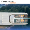 Kundenspezifische Farbe, modernes Design, Luxus-Container-Villa-Kapselhotel, leichte Stahlkonstruktion, intelligentes System, Kapselraum