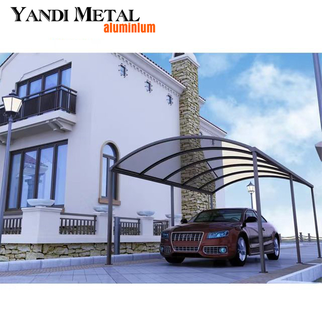 Aluminium-Carport. Heißverkaufter, kostengünstiger, attraktiver Aluminium-Carport mit Aluminium-Glasdach