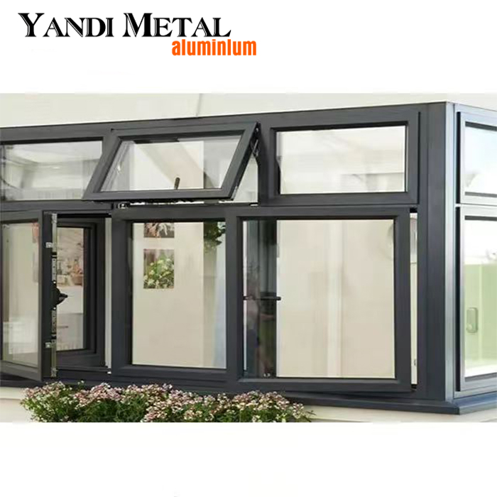 Rabatt moderne beliebte Indoor-Outdoor-Design Aluminium-Schiebefenster Neue Aluminiumfenster