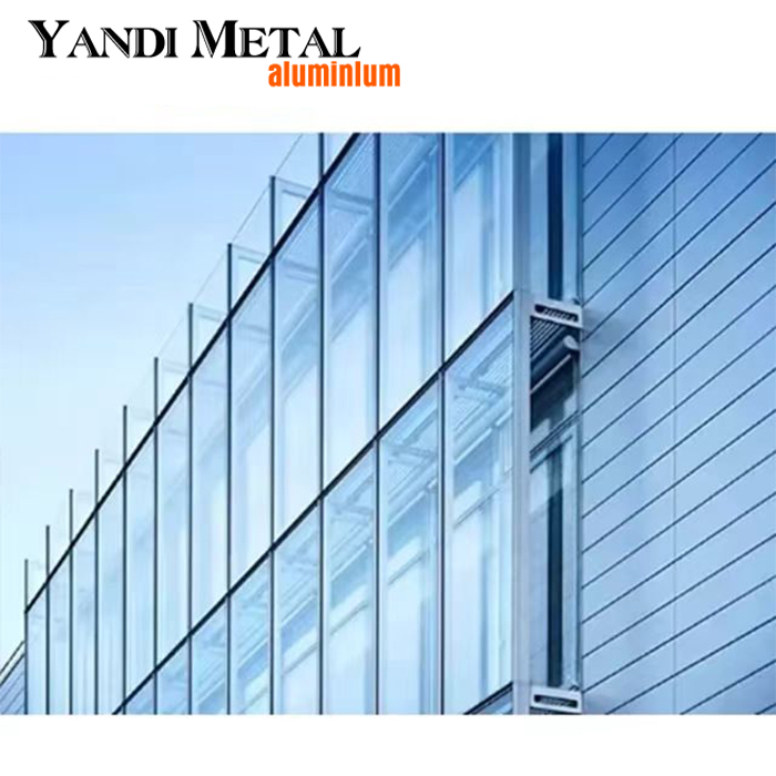 Sun wasserdichte, individuell gefärbte Aluminium-Vorhangfassadenlamellen aus Aluminiumlegierung für die Außenverkleidung