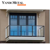 Modernes Design, Außenbalkontreppe, Aluminium-Zaun-Handlauf, Geländer, Metall-Aluminium-Glas-Geländer