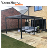 Wasserdichter Gartenpavillon aus Metall für den Außenbereich, Markise, Fensterläden, Dach, Aluminiumpergola, ausgestattet mit lichtemittierenden Sekundärröhrenleuchten