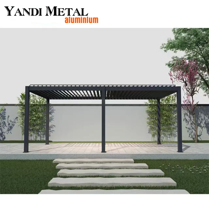 Heiße verkaufende neue Pergola-Aluminium-Schattenfensterläden für den Außenbereich, chinesische Pergola-Dachfensterläden wasserdicht