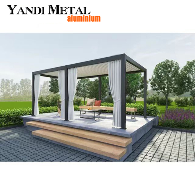 Heiße verkaufende Pergola aus Aluminium für den Außenbereich, elektrisch, einfache Montage, Pergola aus Aluminium für den Außenbereich, wasserdicht