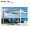Maßgeschneiderte 3*3 3*4 6*4 Outdoor-Pergola Bioklimatische Aluminium-Pergola mit Glasschiebetüren und Lamellendach