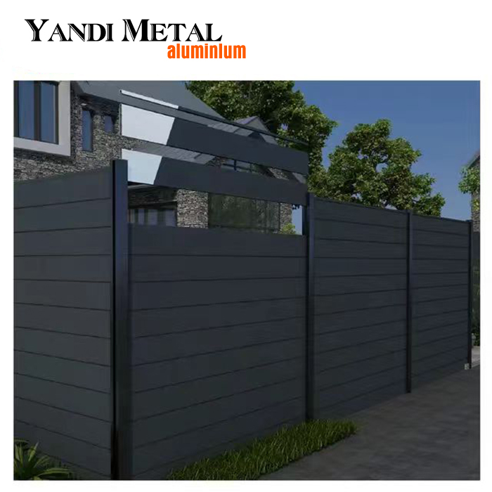 Gartenpool dekoriert mit Yandi-Aluminium-Verbundzaunplatten aus Aluminium