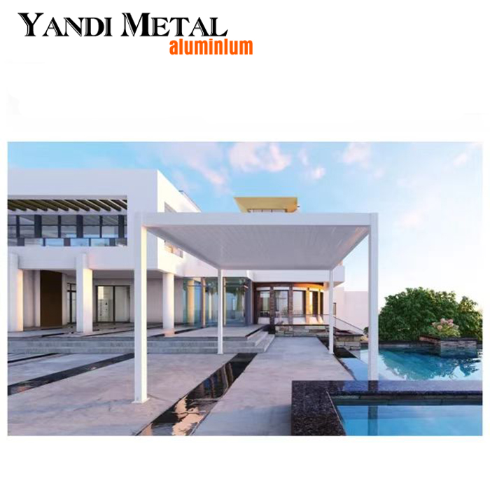 Verkauf von hochwertigem, wasserdichtem Garten-Aluminium-Pergola-Pergola-System, wasserdichtem Lamellendach