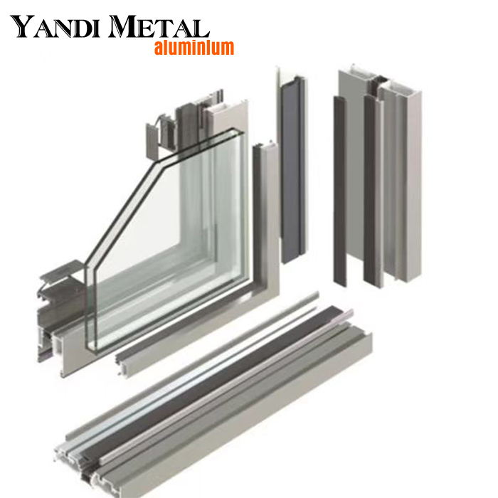 Yandi liefert Häuser mit Push-Pull-Profilen, Aluminium-Schiebetürfenster, Aluminiumfenster, schalldichte Wohnfenster