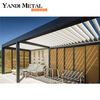System Außengarten Terrasse im Innenhof Dachaktivität Wasserdichter, elektrisch verstellbarer Pavillon Bioklimatische Lamellen Pergola aus Aluminium