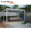 Wasserdichter Gartenpavillon aus Metall für den Außenbereich, Markise, Fensterläden, Dach, Aluminiumpergola, ausgestattet mit lichtemittierenden Sekundärröhrenleuchten