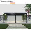 Hochwertiger elektrischer Dachpavillon. Markise für den Innenhof. Wasserdichte doppelte elektrische Aluminium-Lamellen-Pergola
