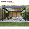 Moderner Aluminium-Pavillon mit verstellbaren Fensterläden. Aluminium-Pavillon für den Außenbereich, wasserdicht