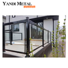 Modernes Design, Außenbalkontreppe, Aluminium-Zaun-Handlauf, Geländer, Metall-Aluminium-Glas-Geländer