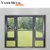 Hersteller Großhandelspreis Metall-Flügelfenster, Aluminiumrahmen, gehärtetes Glas, Aluminium-Schiebefenster