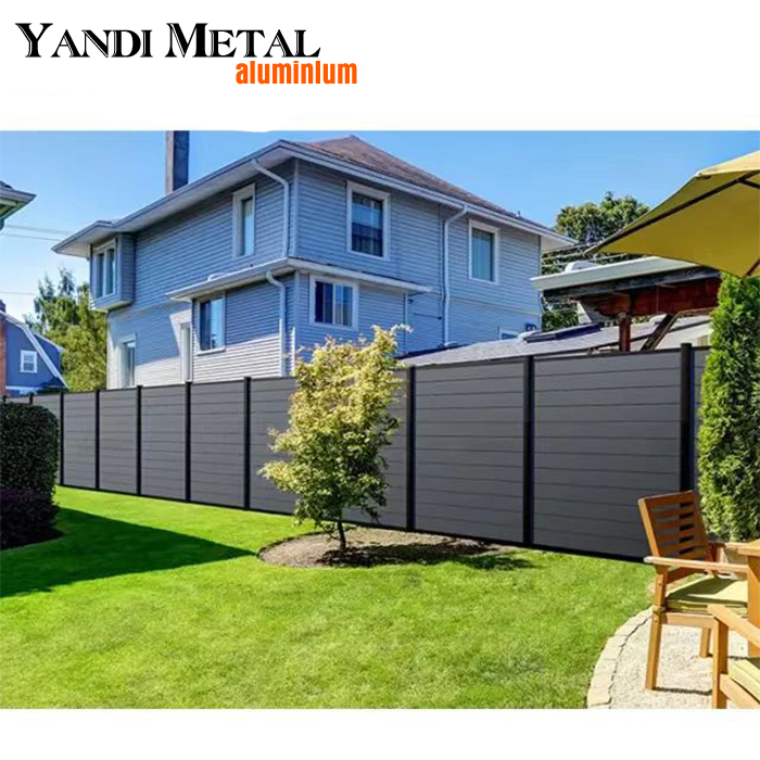 DIY vertikaler Aluminium-Lamellenzaun Garten Außenverkleidung Lamellenzaun Horizontaler Sichtschutz aus Aluminium-Lamellenzaun
