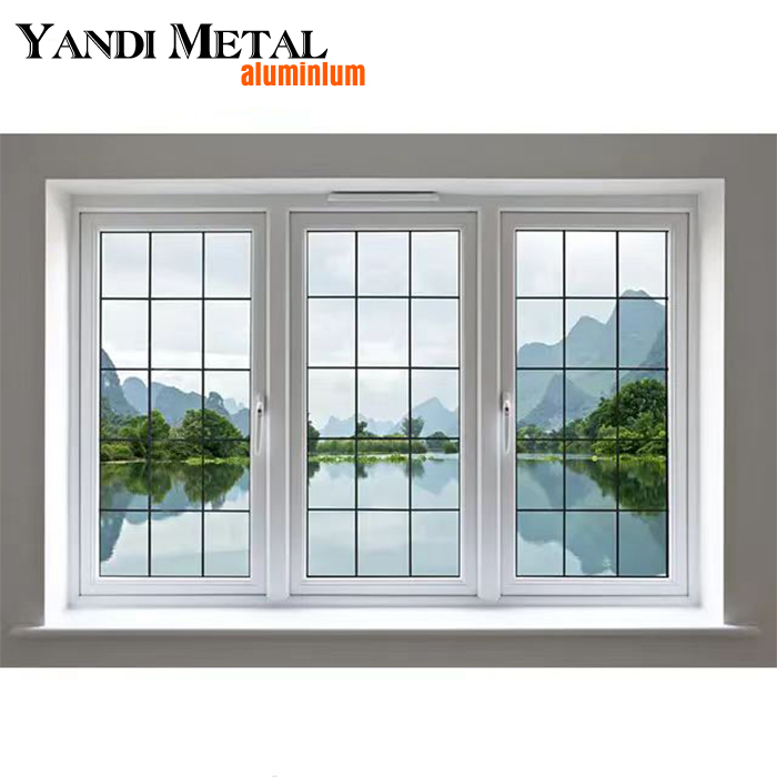 Hausfenster im modernen Stil, Doppelverglasung, einfaches Design, Aluminium-Schiebefenster