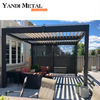 3×3 3×4 4×6 4×8 Balkon Metall Luxus moderner wasserdichter Garten Automatisches wasserdichtes Außenaluminium-Pavillon-Pergola-Abdeckungssystem